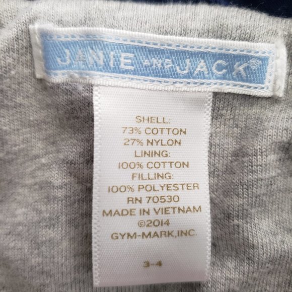 Janie & Jack Blue Quilted Vest  Size 3-4 - Picture 3 of 7